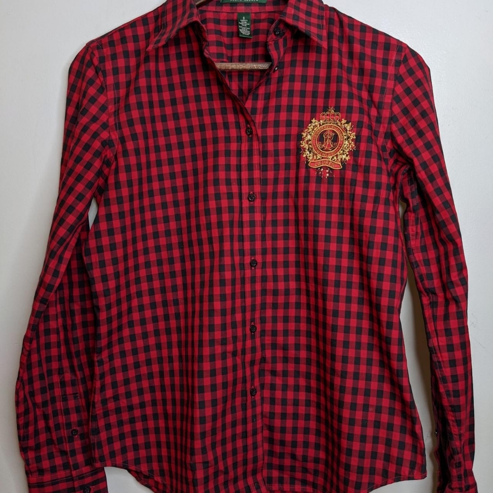 Vintage gingham Ralph Lauren top